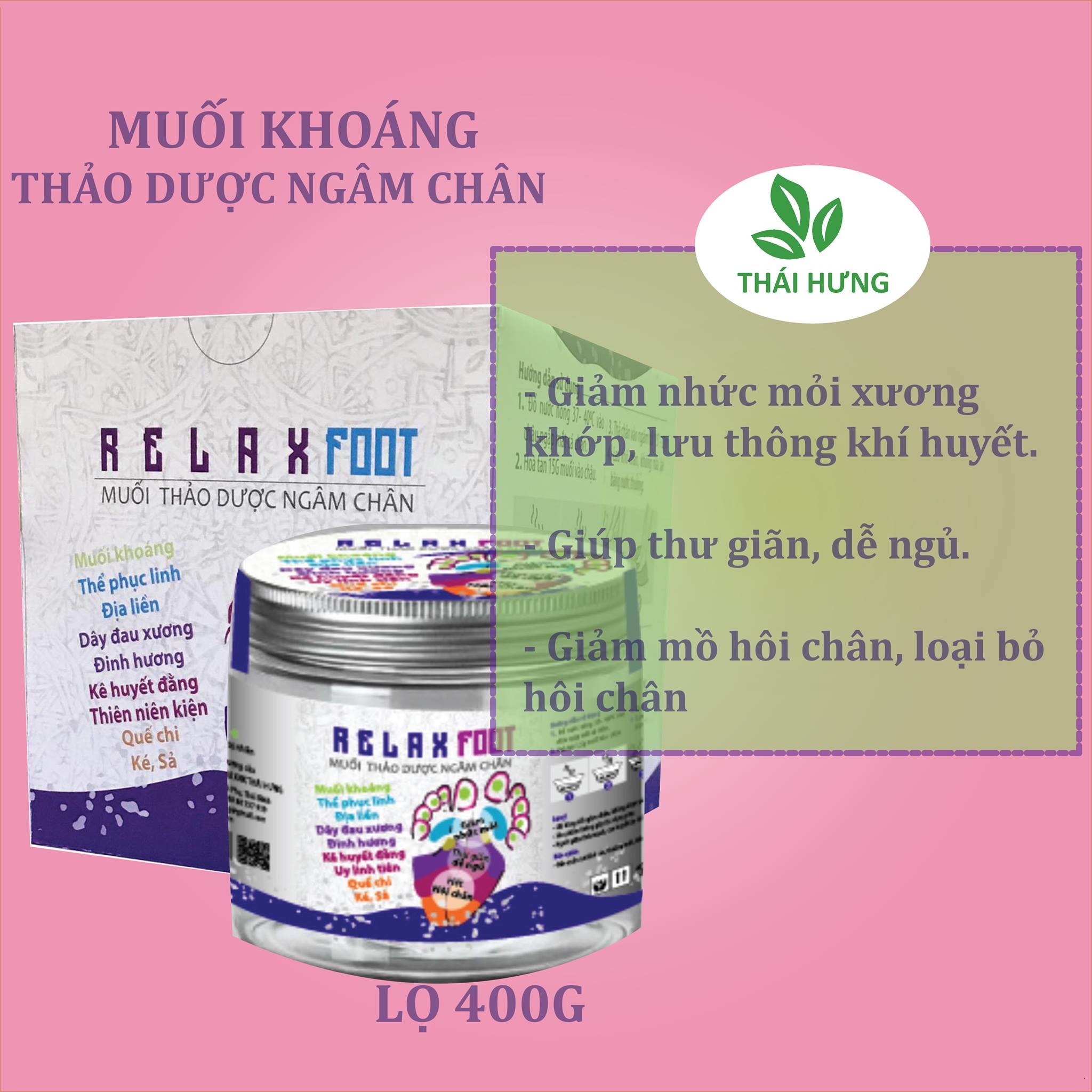 Muối thảo dược ngâm chân Relax Food